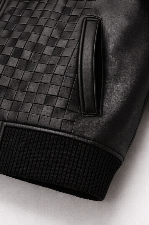 OMROK Enduring Woven Leather Jacket - MAN