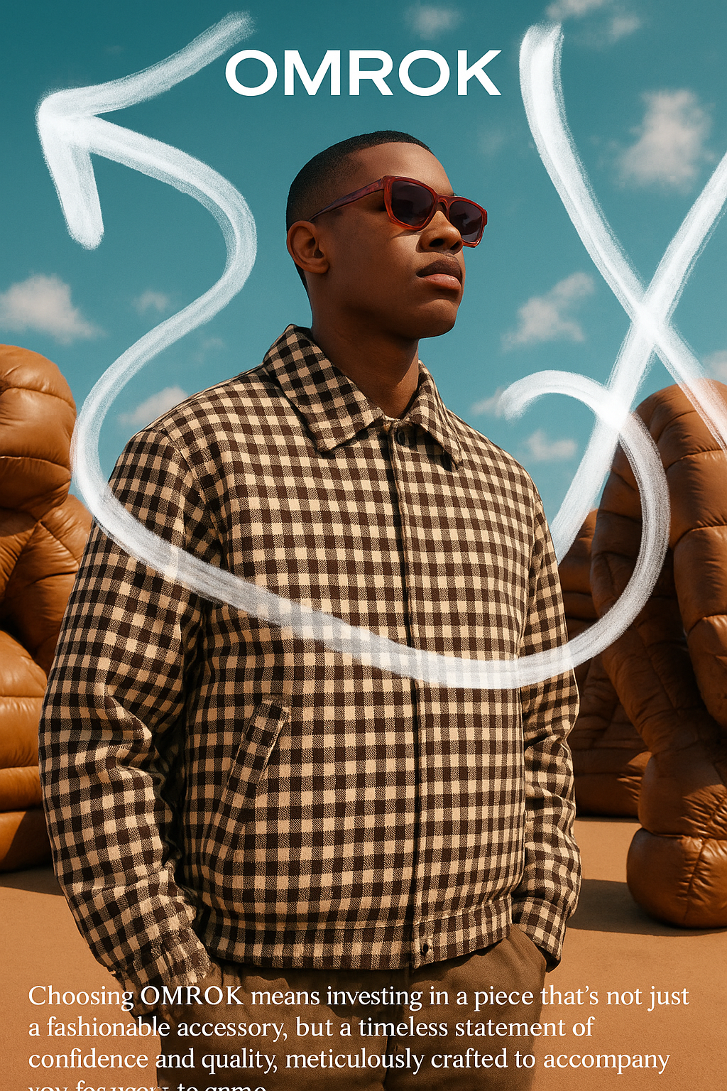 OMROK Reversible Leather & Checkered Jacket - MAN