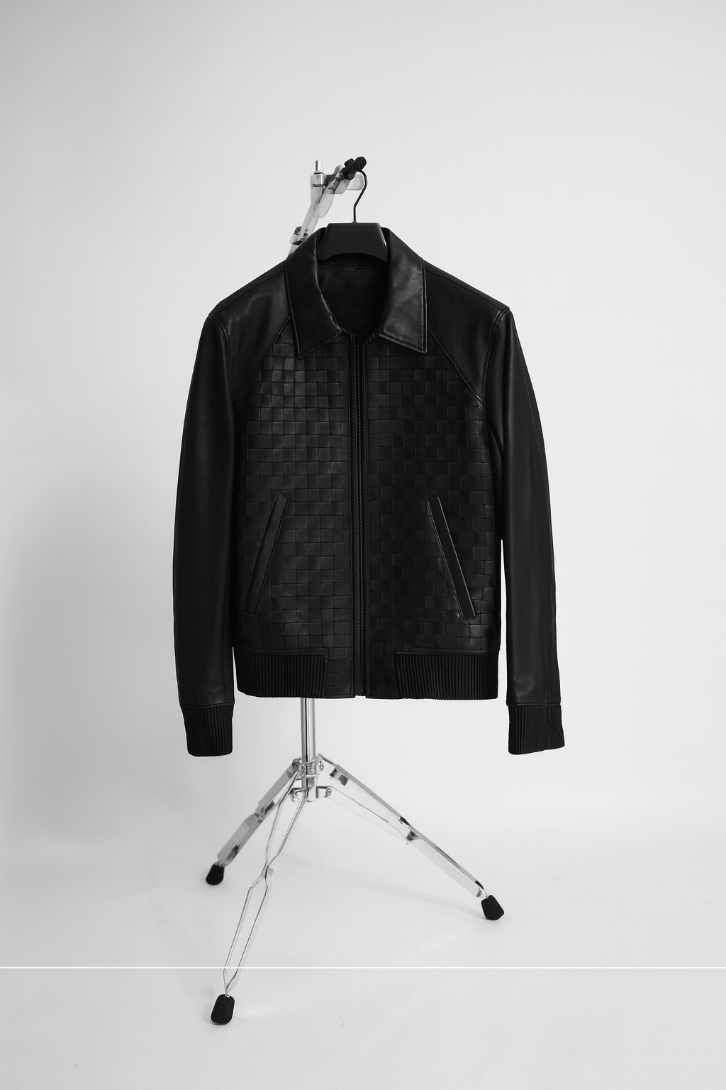 OMROK Enduring Woven Leather Jacket - MAN